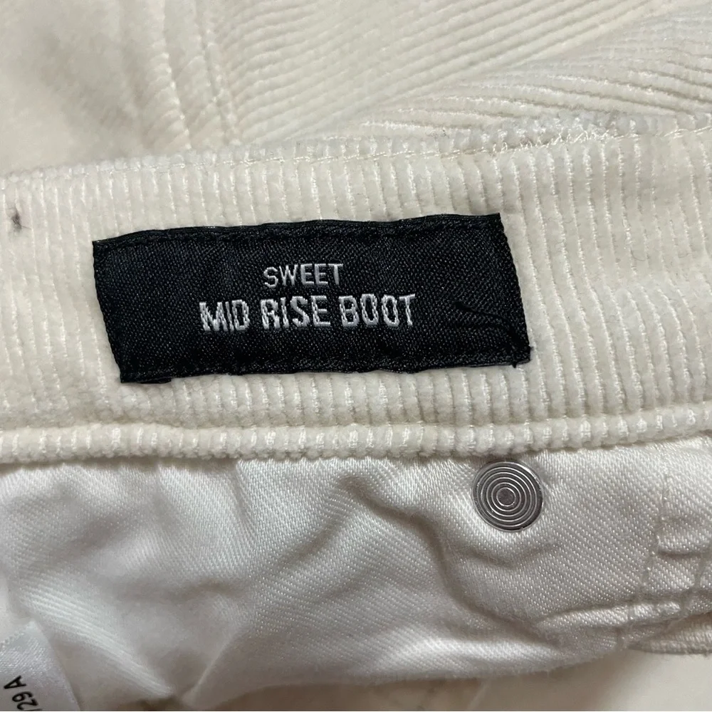 NWT Lucky Brand Mid Rise Corduroy Sweet Boot Pants Cream 8/29 - Picture 7 of 11